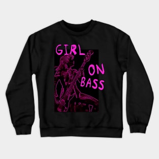 Girl On Bass Crewneck Sweatshirt